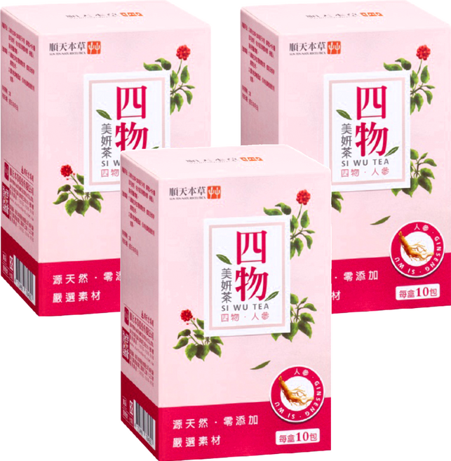 順天本草 四物美妍茶, 5g, 10包, 3盒