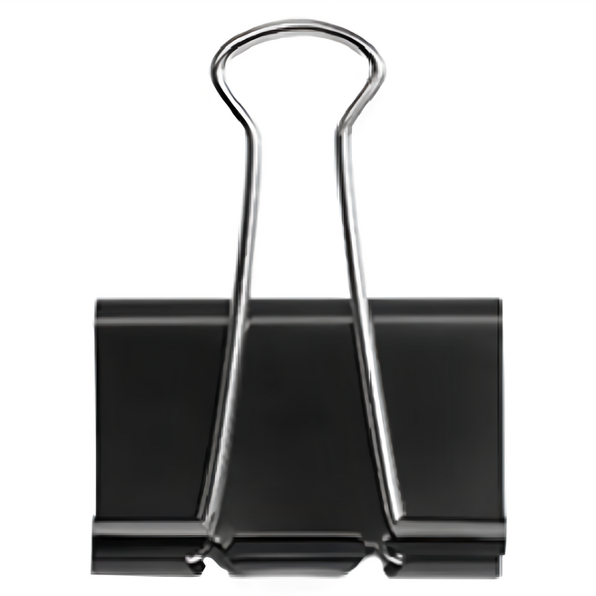 OTO 歐迪奧文具 多功能強力長尾夾 黑色, 32mm, 48個, 1組