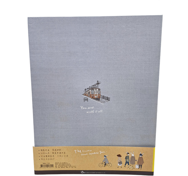 BERG 柏格文具 旅人 精裝26孔夾 行人 BBN-172B, 藍色, 1本