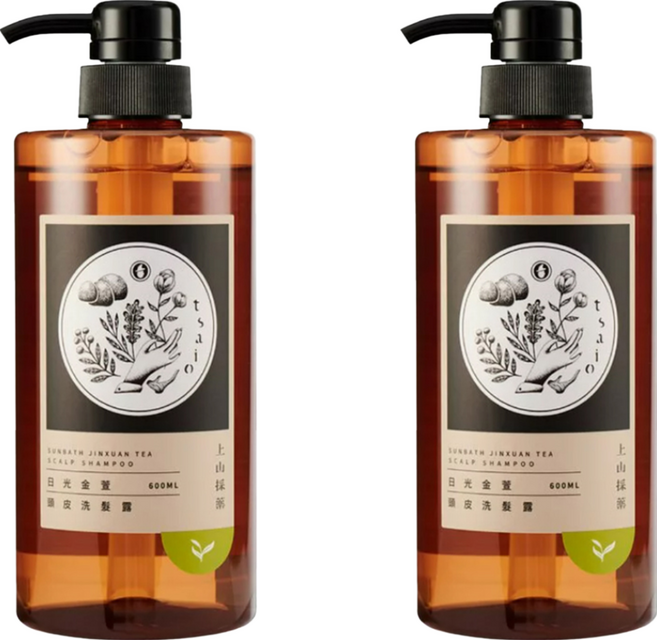 tsaio 上山採藥 頭皮洗髮露 日光金萱, 600ml, 2瓶