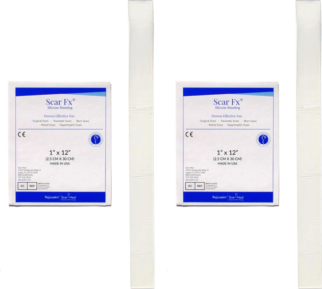 Rejuvaskin Scar Heal Scar Fx 疤痕護理矽膠片 2.5 x 30cm 10g, 2個