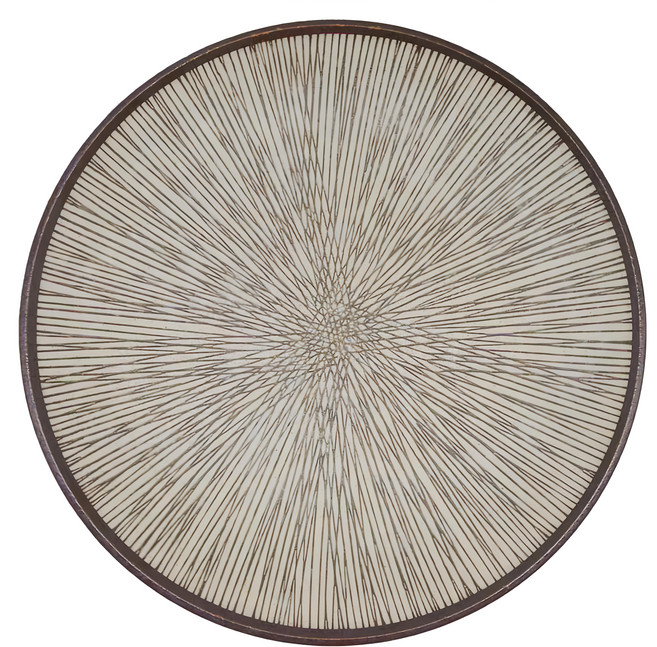 茶釉十草29皿 日本製, 黑色 + 白色, 1個