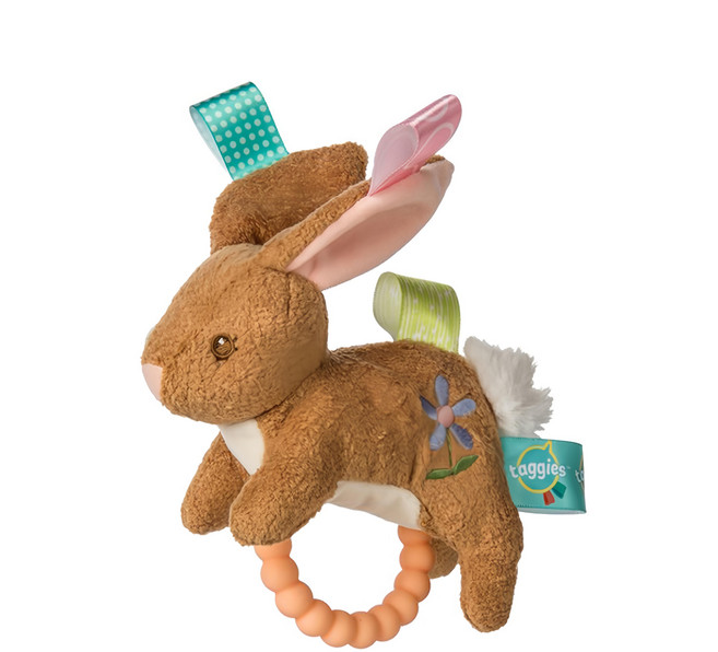 mary meyer 蜜兒 標籤手搖鈴, 小麥兔 棕色, 1個