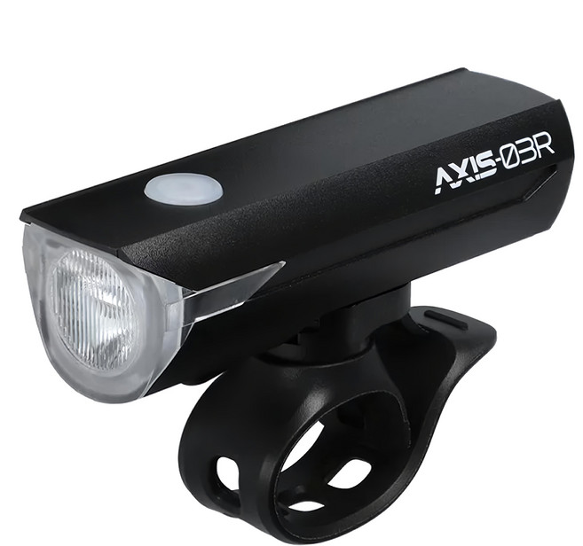 GENTOS 自行車燈 USB-C充電 500流明 IPX5 AXS-03R, 黑色, 1個