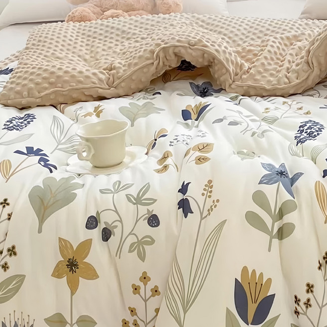 夢之語 韓版石墨烯針織豆豆絨被, 高加索草