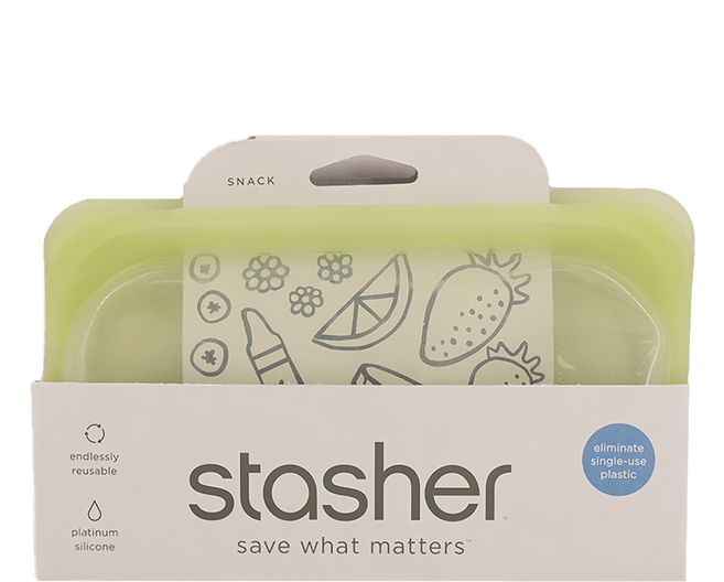 stasher 長形矽膠密封袋 355ml, 19.05 x 11.43 x 2.54cm, 1個, 1個