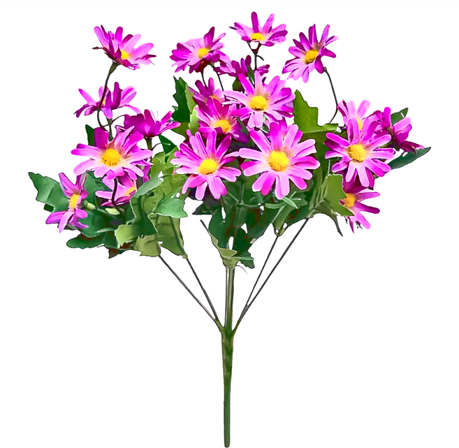 Floral M 花藝 仿真花 英式花園小雛菊花材, 優雅紫, 1件