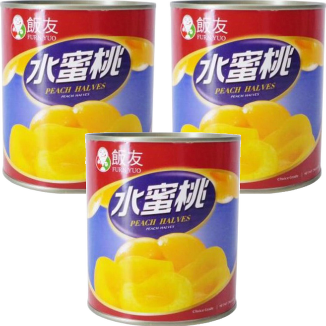 飯友牌 水蜜桃, 825g, 3罐