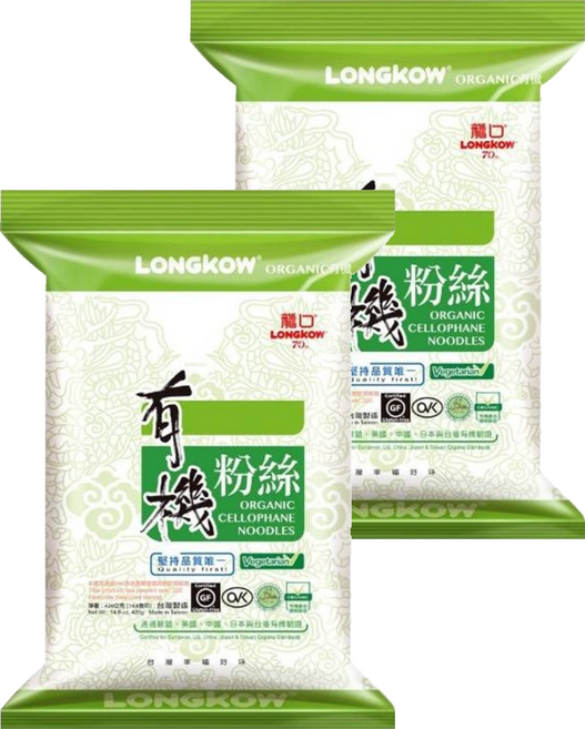 龍口 有機粉絲, 420g, 2包