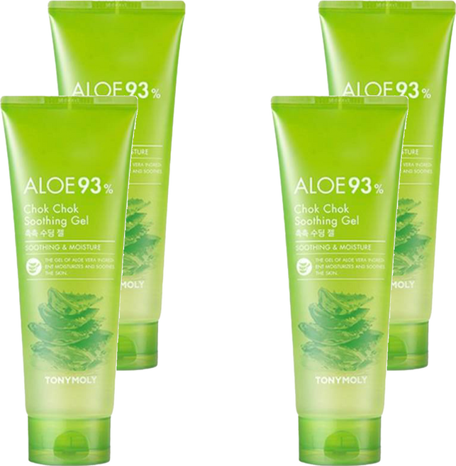 Tony Moly Chok Chok 蘆薈舒緩凝膠 93%蘆薈萃取 保濕舒緩, 4條, 250ml