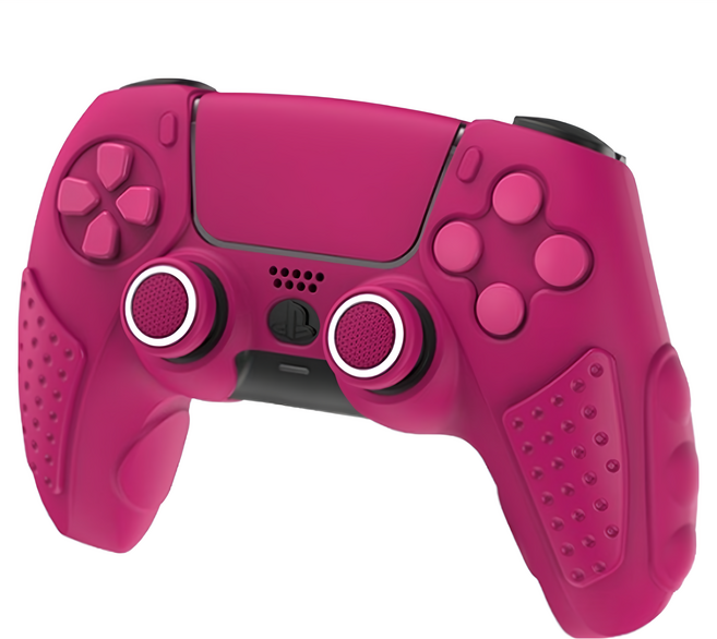 IINE 良值 PS5 手柄硅膠套保護套裝, 紅色, 1個