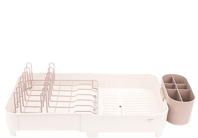 ZUUTii Expandable Dish Drying Rack 可伸縮碗盤瀝水架, 奶茶灰, 1個