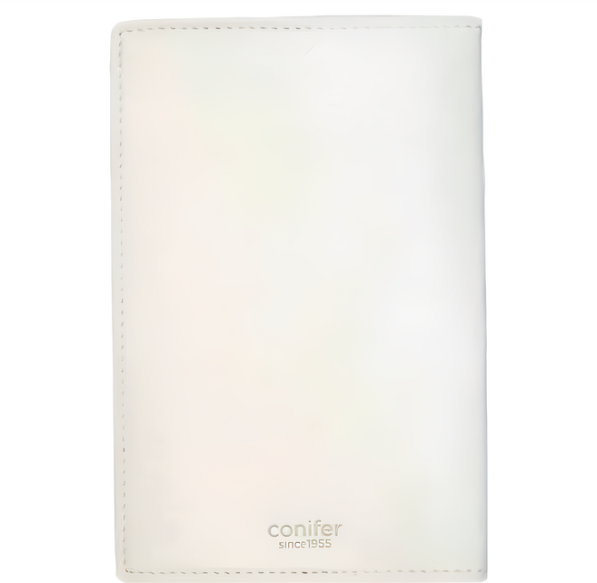 conifer 綠的事務 2025年50K手鞣皮紋八分割週誌, 茉莉白, 1本