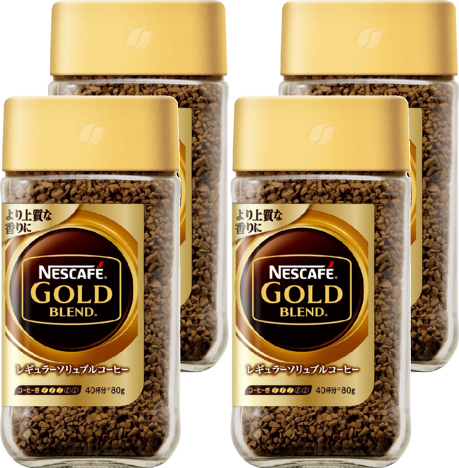 NESCAFE 雀巢咖啡 金牌微研磨咖啡, 80g, 1入, 4罐