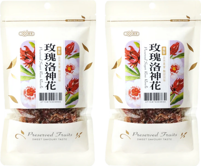惠香 玫瑰洛神花 糖酥玫瑰洛神 夾鏈袋包裝, 80g, 2包