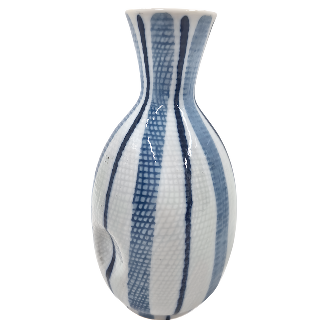 SAWATOUKI 佐和陶瓷 藍濃十草德利, 1個