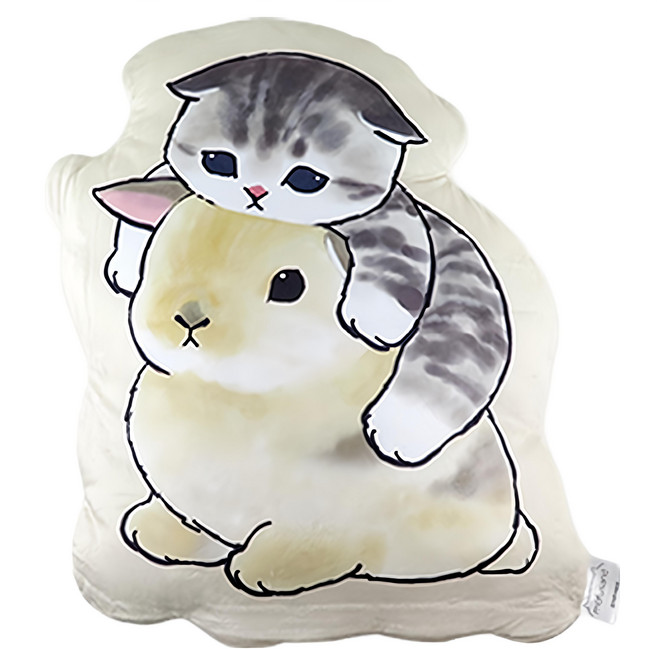 Miravivi 貓福珊迪抱枕, 兔兔 米白色