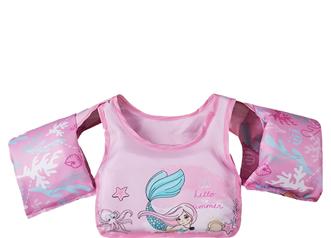 vanibaby 背心式浮力衣, 粉色美人魚, 1個