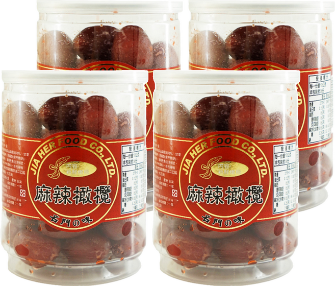 嘉禾 麻辣橄欖, 360g, 4罐