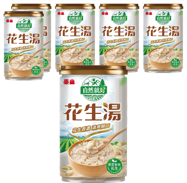 TAISUN 泰山 自然就好花生湯, 6個, 330g
