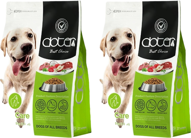 doter 寵愛物語 口腔犬 口腔保健 犬飼料, 2袋, 1.5kg