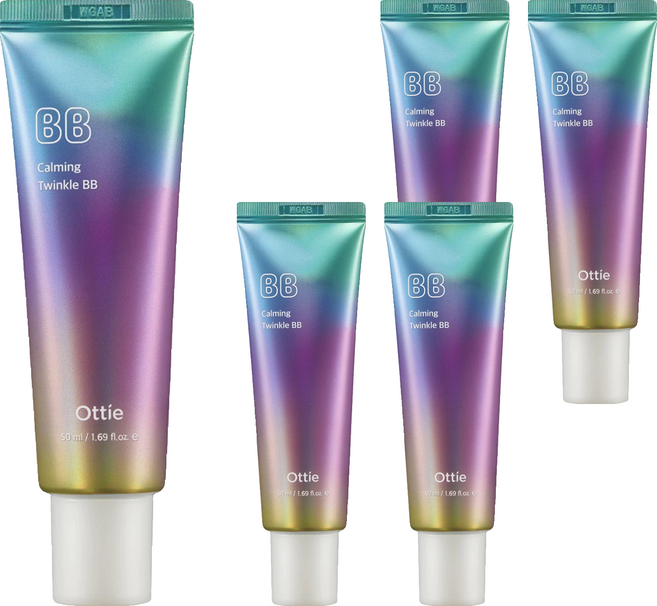 Ottie 極光柔焦遮瑕BB霜 明亮持久 遮蓋力強, 50ml, 5條