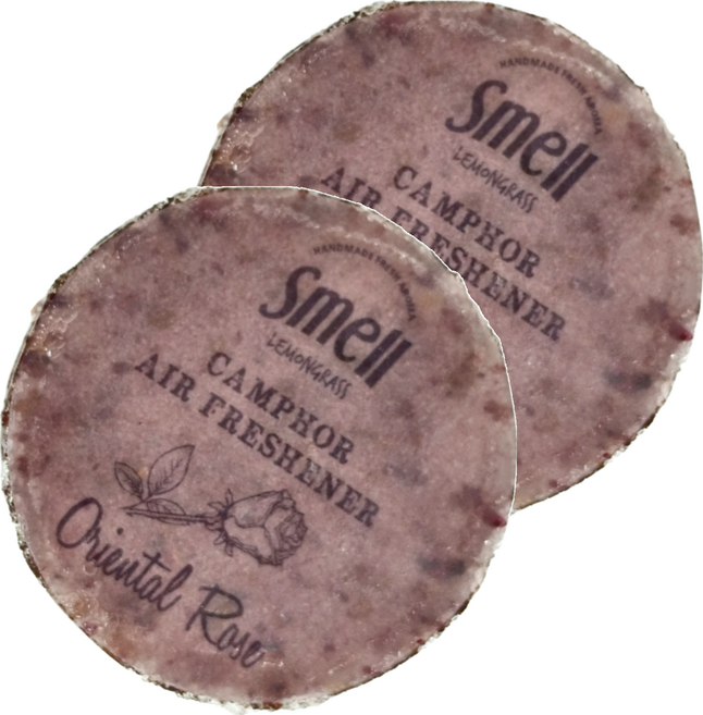 Smell Lemongrass 樟腦香氛磚 玫瑰, 15g, 2個