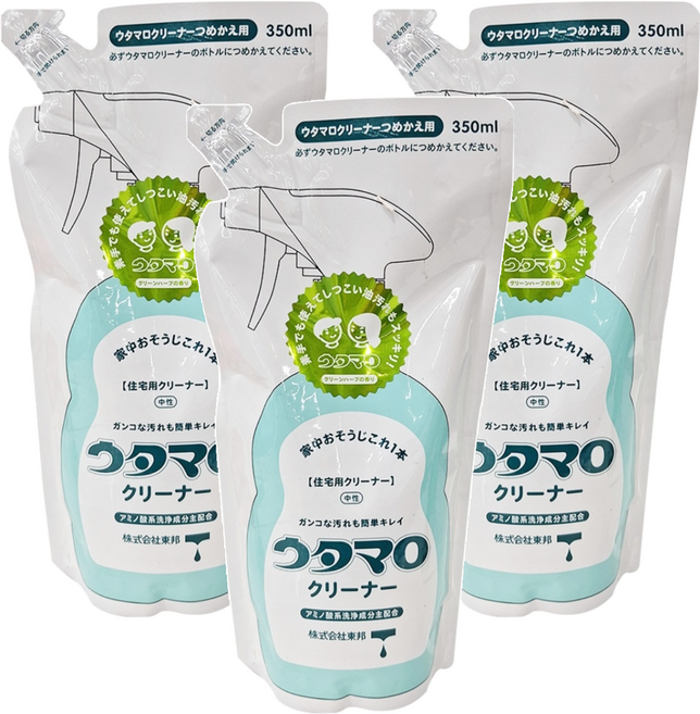 UTAMARO 東邦歌磨 住宅用清潔劑 備用包 350ml, 3包