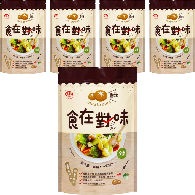味王 食在對味 香菇風味調味料, 500g, 5包