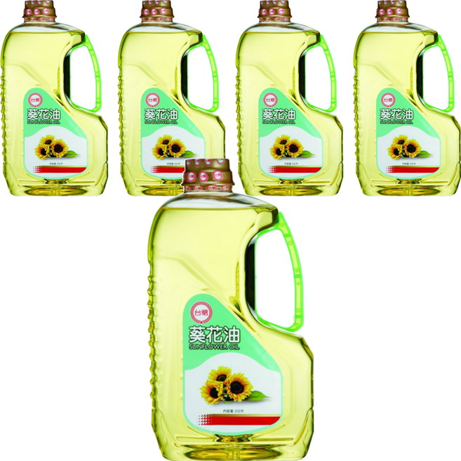 台糖 100％葵花油, 2L, 5瓶