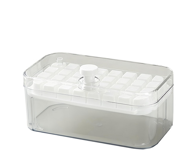 小麥購物 按壓式製冰盒 單層 C497, 1個, 白色