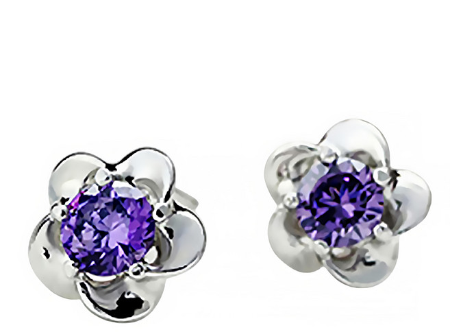 馥瑰馨盛 承佑典傳桃花造型銀飾耳針