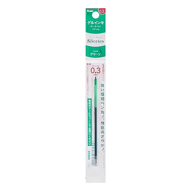 Pentel 飛龍文具 i plus 筆芯 0.3 XBGRN3K, 草綠色, 10支