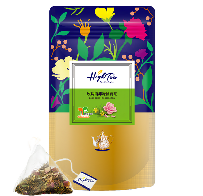 High Tea 伂橙 玫瑰南非綠國寶茶 無咖啡因, 3g, 12包, 1袋