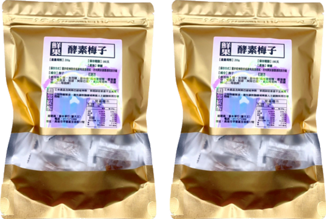 蔘大王 鮮果酵素梅子, 200g, 2袋