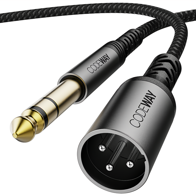 CODEWAY XLR(M)公頭轉5.5母頭轉接線 專業音頻連接線 5m, 1個, 黑色, SAXM5
