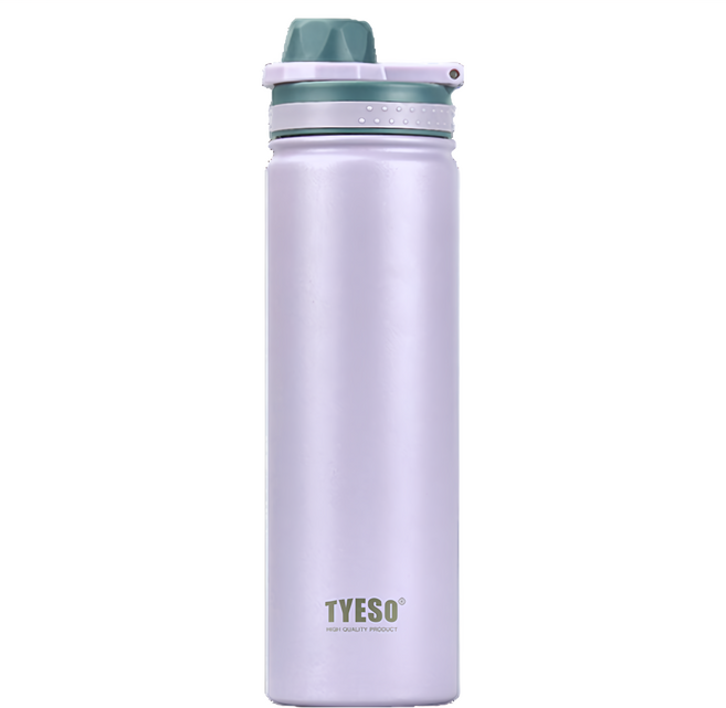 TYESO 泰碩 304不鏽鋼手提運動保溫瓶, 1個, 紫色, 750ml