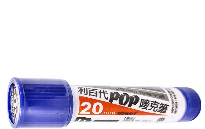 LIBERTY 利百代 907-20酒精性POP麥克筆 20mm 特寬筆頭, 藍色, 1支