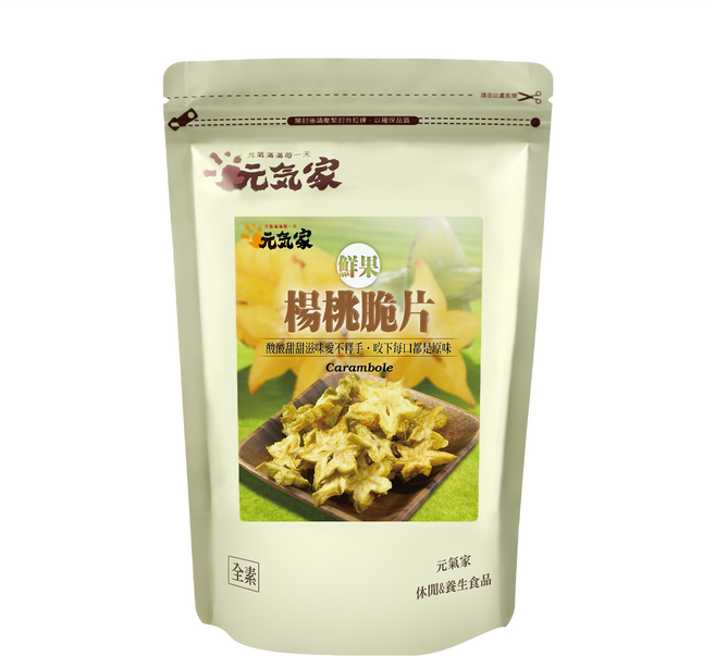 元氣家 楊桃脆片, 100g, 1包
