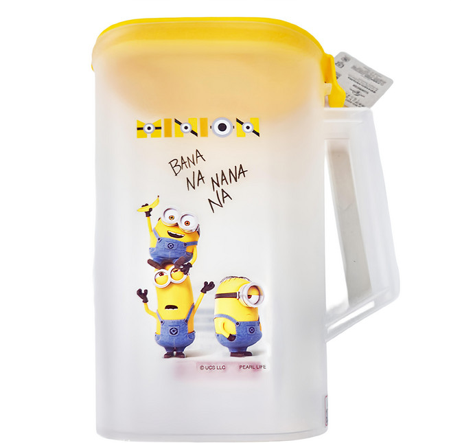 PEARL LIFE 珍珠金屬 小小兵冷水壺 20 x 9.5 x 24.5cm 250g, 黃色, 2L, 1個