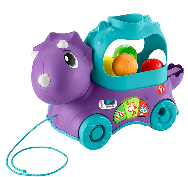Fisher-Price 費雪 球球恐龍車 12-36個月, 1台, Multicolor