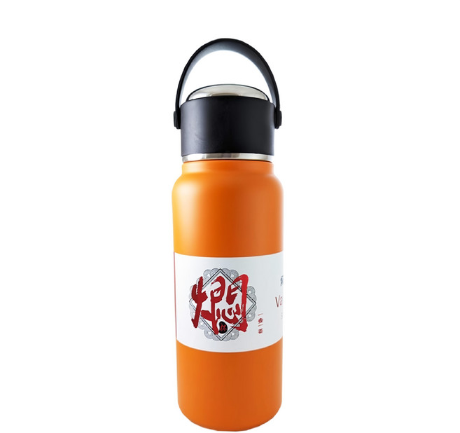 apex Innovation 316不鏽鋼悶燒保溫杯 茶水分離 內膽316不鏽鋼 杯蓋304不鏽鋼, 橘色, 800ml, 1個
