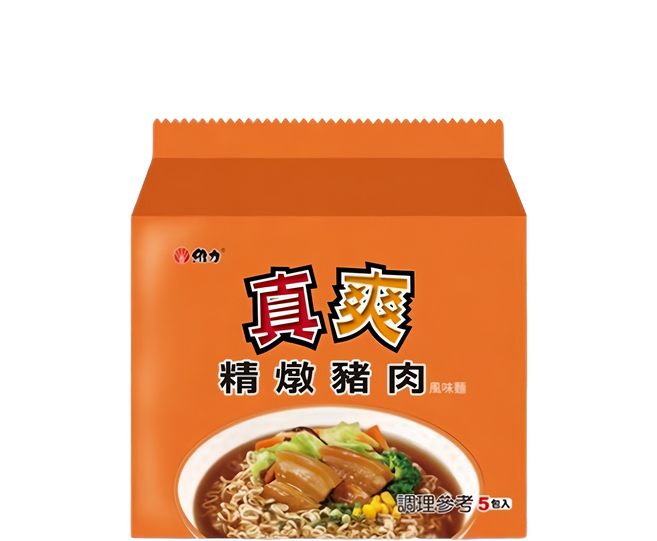 維力 真爽 精燉豬肉風味麵 80g, 5包