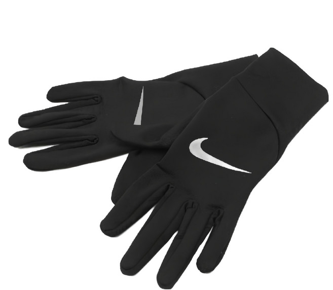 NIKE 耐吉 M PACER LIGHTWEIGHT 觸控慢跑手套, 黑色, 1雙