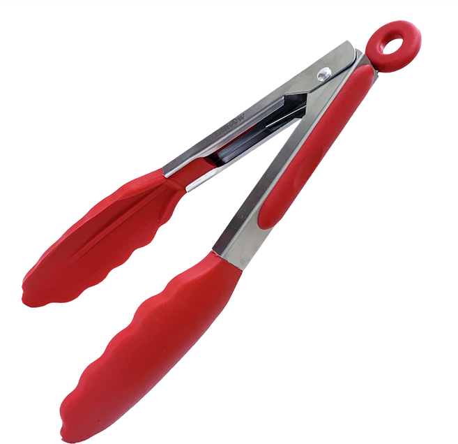 三箭牌 耐高溫矽膠料理夾 #430不鏽鋼 7吋, 1支, 顏色隨機