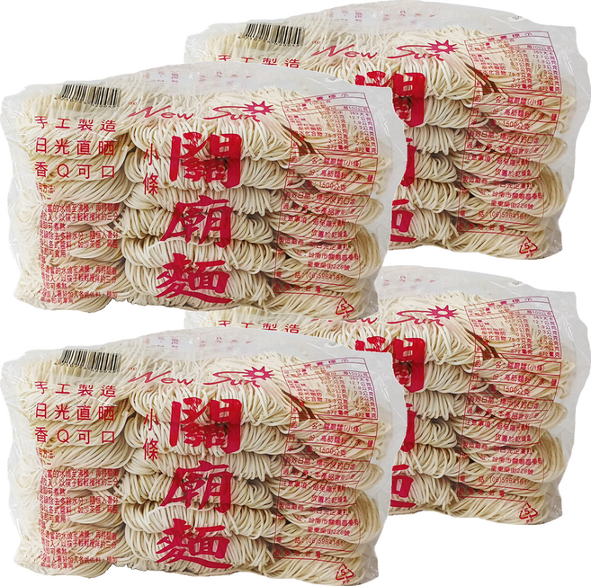 New Sun 新日光 關廟麵 小條, 1.5kg, 4包