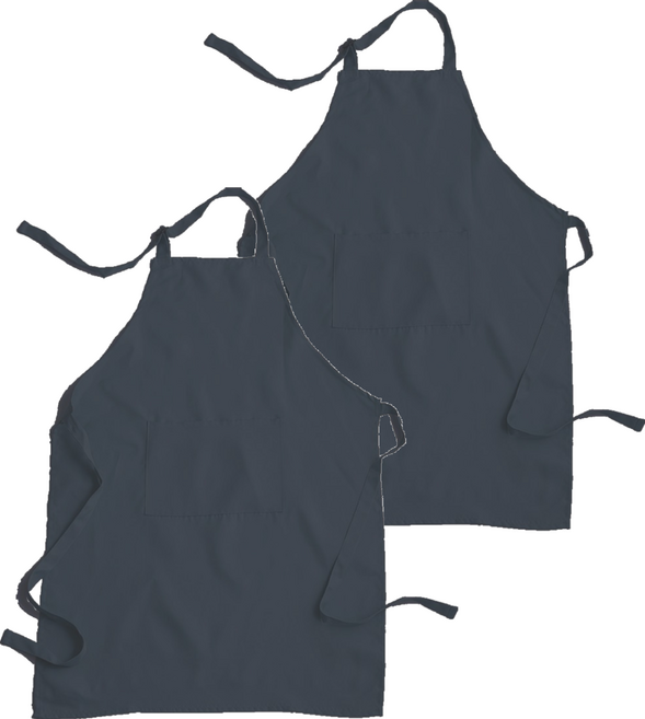 米禾 防水圍裙 套頸款 CasaBella美麗家居 100%聚酯纖維 防水塗層 寬60x高84cm, 經典黑, 2件