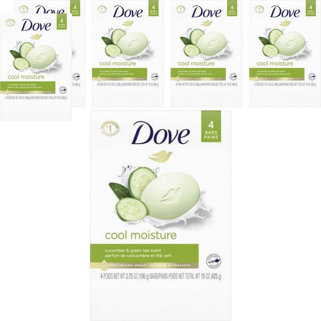 Dove 多芬 涼感保濕沐浴皂 小黃瓜綠茶香, 106g, 24顆