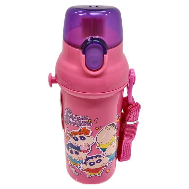 Skater AG彈蓋直飲水壺, 蠟筆小新 粉色, 480ml, 1個