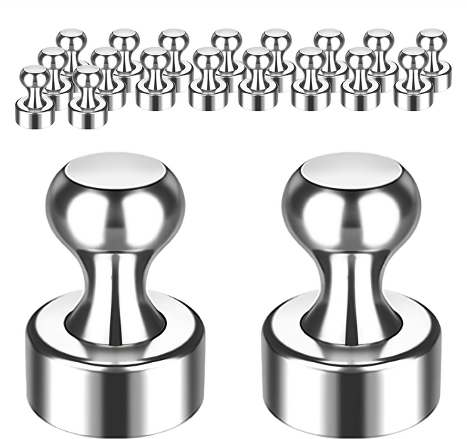 AHOYE 圖釘強力磁鐵, 20個, 銀色